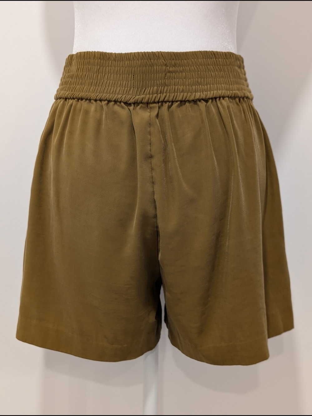 Dynamite High-Waist Paperbag Shorts with Ring Belt - Khaki Brown - Picture 5 of 9